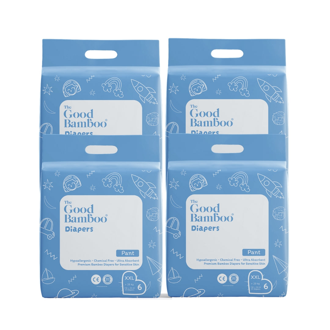 Bamboo Pant Diapers - XXL (upto 20 kgs) - 25 Diapers