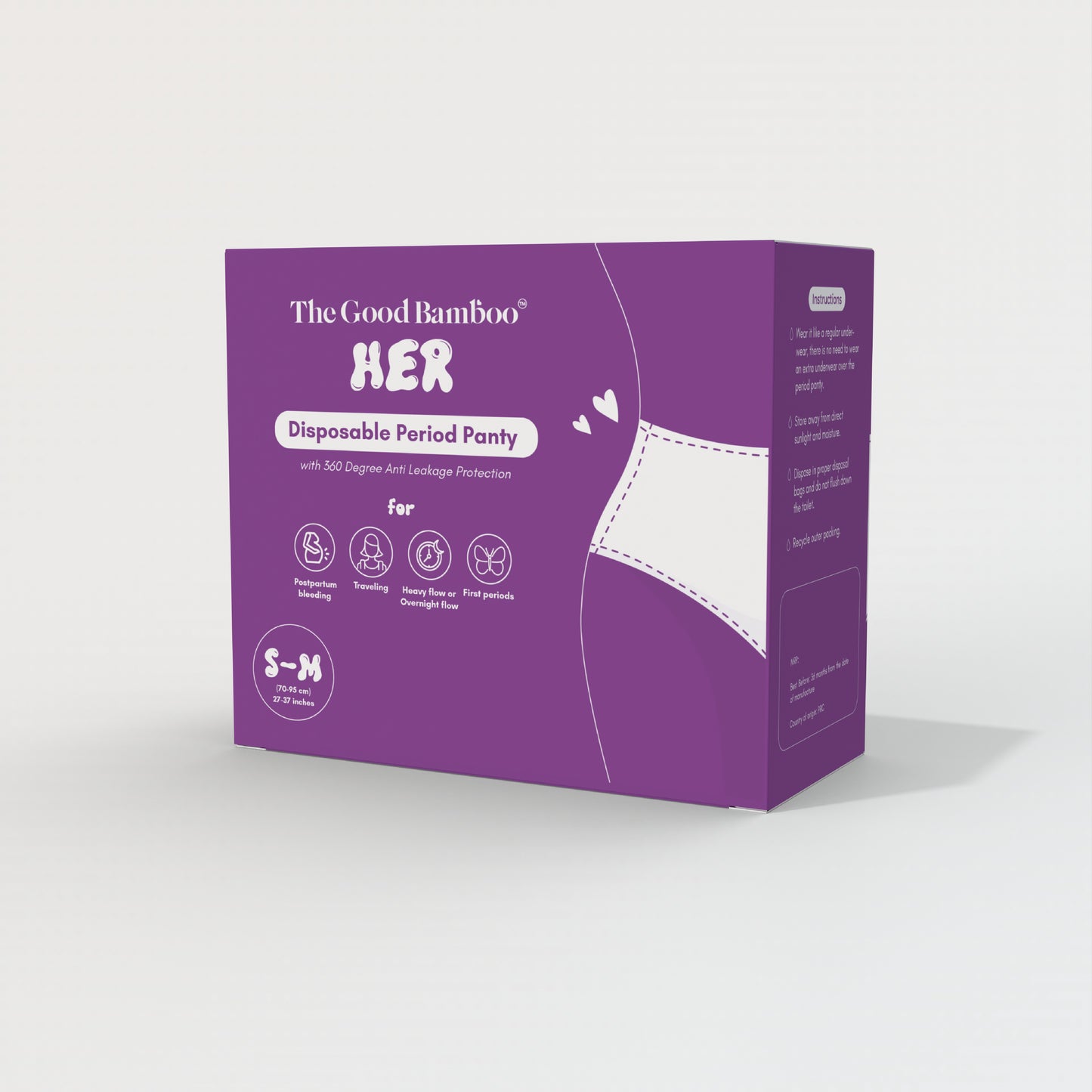 Disposable Period Panty - Small/Medium - 8 Period Panties