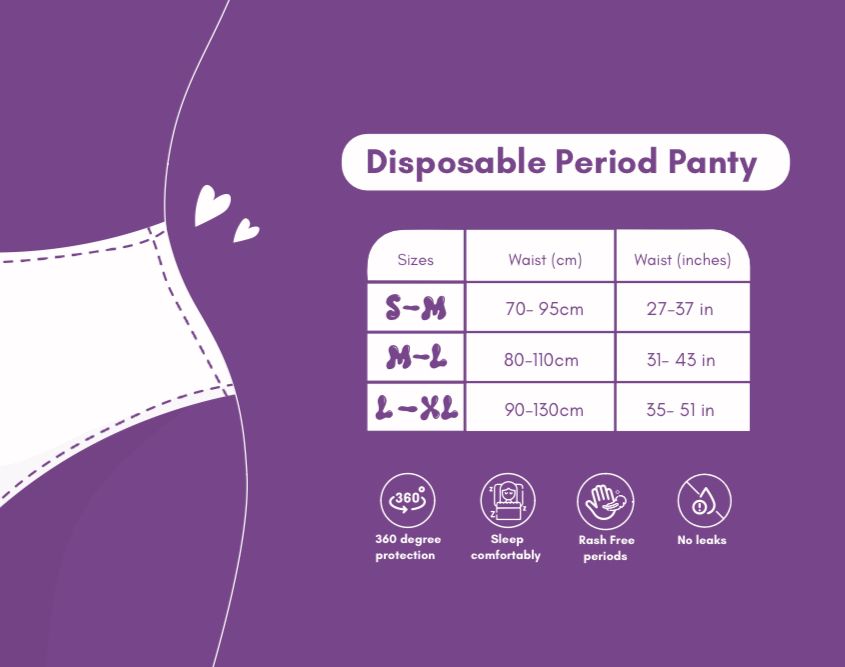 Disposable Period Panty - Medium/Large - 8 Period Panties