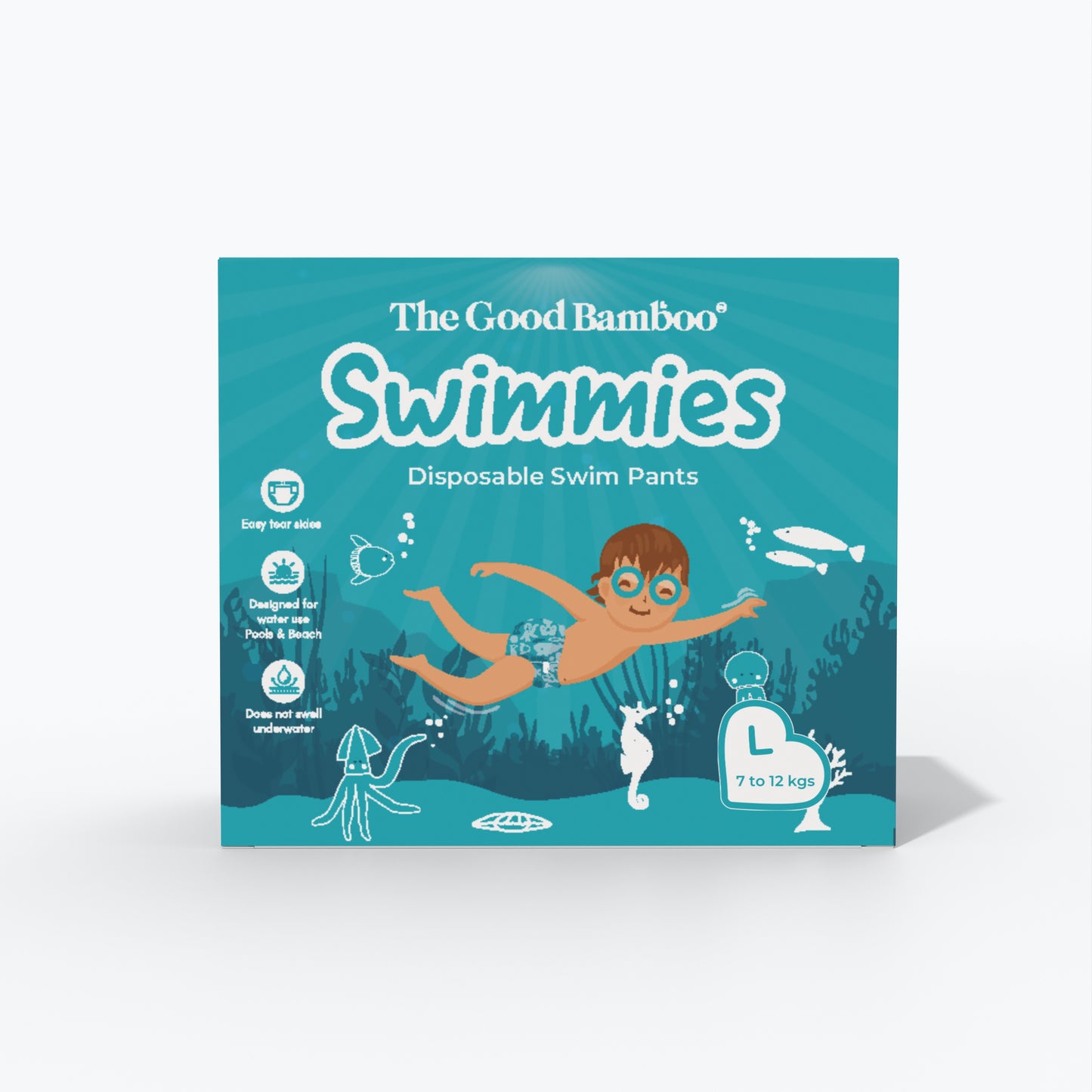 SWIMMIES Swim Diapers - Large  (7-12 kgs) 12 Diapers