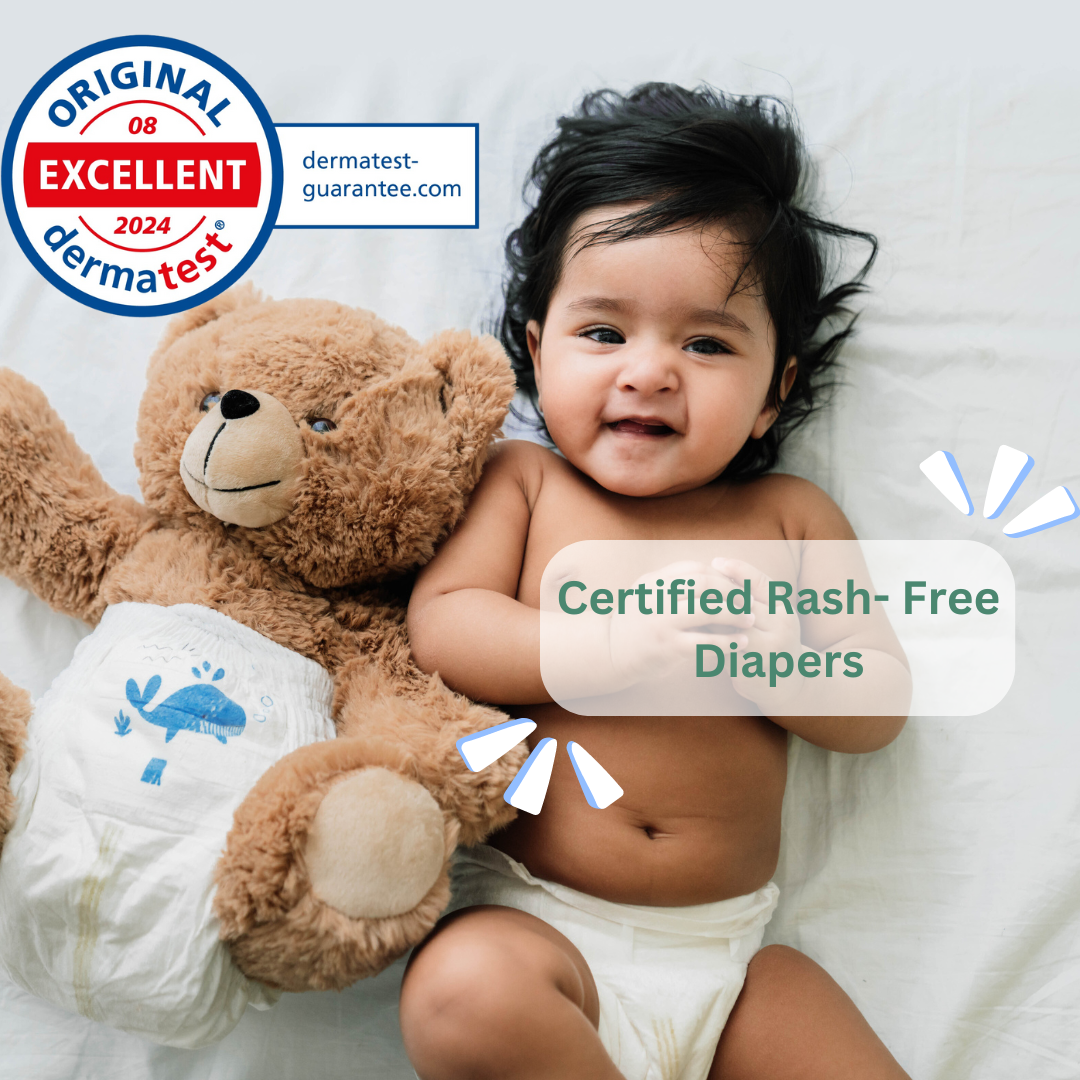 Bamboo Diapers - XS Size/NEW BORN (3-5 Kgs) - Tape Style - 34 Diapers