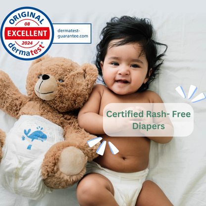 Bamboo Diapers - XS Size/NEW BORN (3-5 Kgs) - Tape Style - 34 Diapers