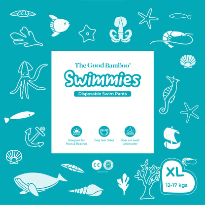 SWIMMIES Swim Diapers X-Large  (12-17 kgs) 12 Diapers