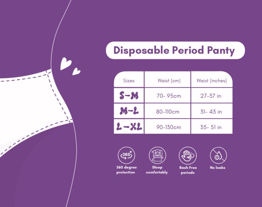 Disposable Period Panty - Medium/Large - 5 Period Panties