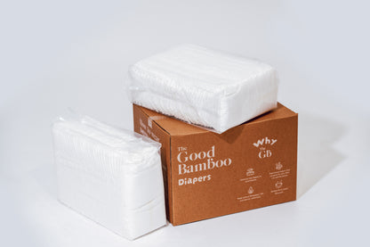 Bamboo Diapers - LARGE Size (9-14 kgs) - Tape Style - 30 diapers